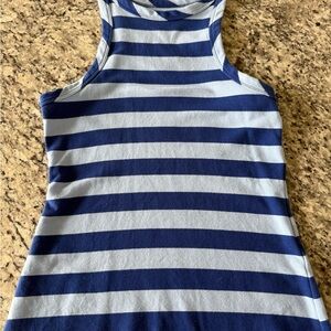 Anthropologie Navy and Light Blue Navy Striped Tank